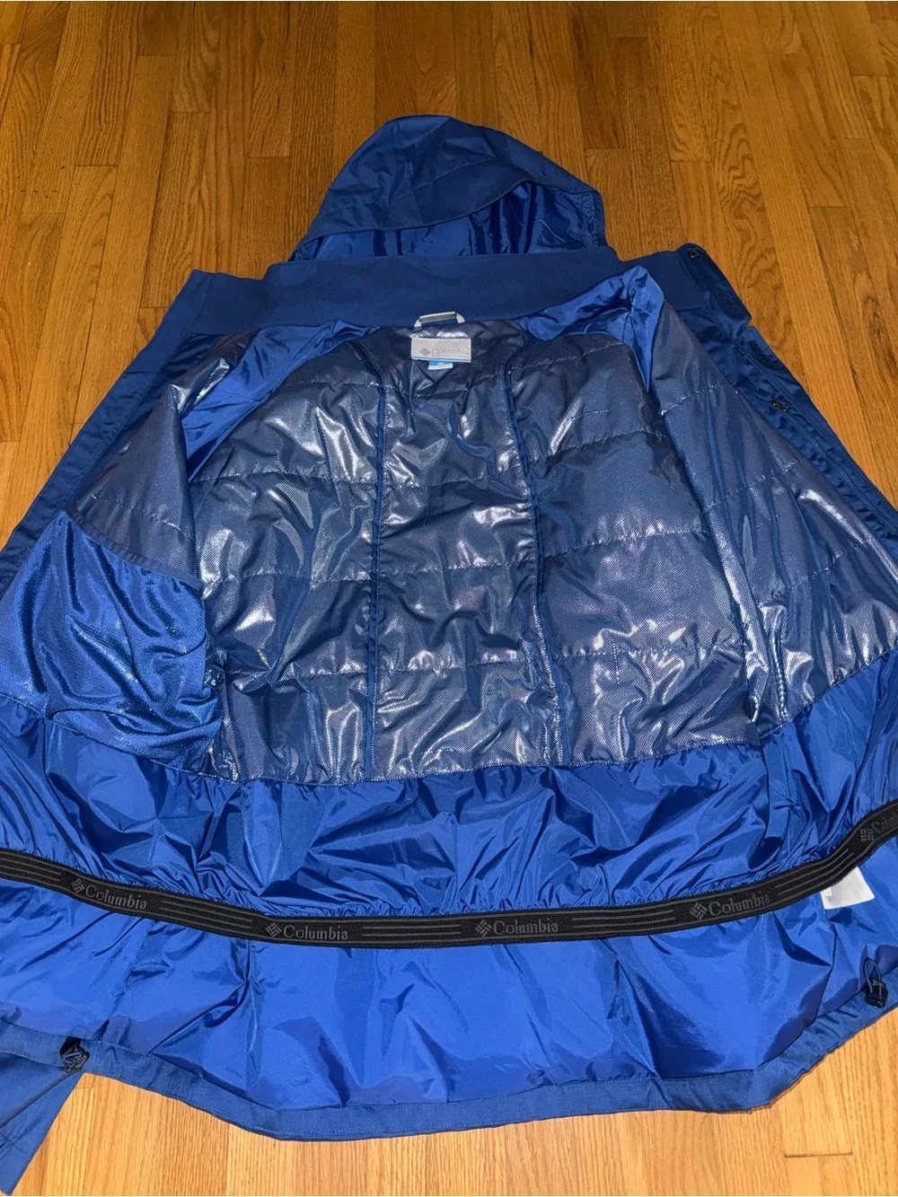 Columbia Royal Blue Hooded Shell Jacket